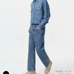 ユニクロ　JWA ストレートデニム　丈長め