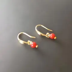 1点作品☆ 枠カーネリアンピアス イヤリングに変更可能☺︎ - メルカリ