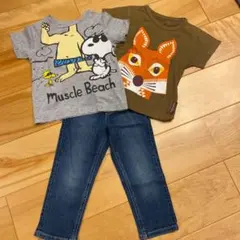 GAP ギャップ デニム&海外Tシャツ2点セット 90-95cm/2Y-3Y