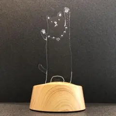 【新品】INTHEROUGH アニマルモチーフ LEDアクセサリースタンド 猫