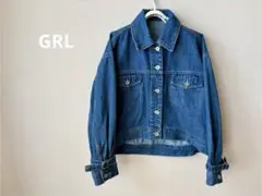 GRL グレイル 袖ベルト付き デニムジャケット ショート丈