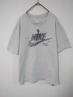 人気　風車ロゴ　ナイキ　Tシャツ　メンズM　グレー　綿　厚手生地　希少ロゴ