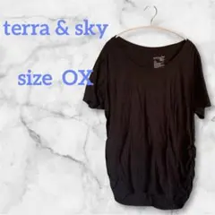美品 terra & sky 半袖Tシャツ 【OX】 黒