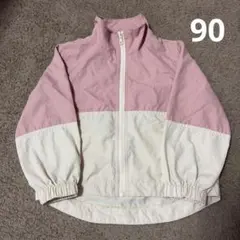 PAIR MANON 90 バイカラーナイロンジャケット ピンク　美品