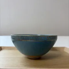 京焼・清水焼 加藤貴山作 天目 金彩青海波 抹茶碗 茶道具