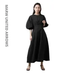 マルゥユナイテッドアローズ バルーンワンピース 結婚式 オケージョン 36 黒