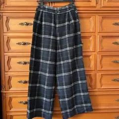 ワイドパンツ チェック