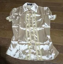 フリル、サテン、ブラウス