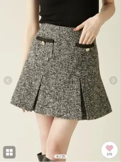 【新品未使用】LILY BROWN ツイードタックミニスカート