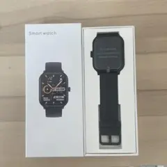 【新品未使用】ブラック スマートウォッチ カラーディスプレイ
