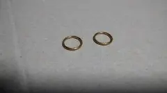 ピアス(ペア売り)　リング　セグメントクリッカー　14G/12mm　ゴールド