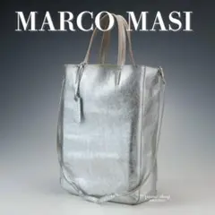 希少✨マルコマージ 2WAY トートバッグ シルバー メタリック レザー A4
