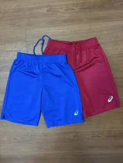 asics アシックス ゲームパンツ　2枚セット　バレー　サッカー　ハーフのサムネイル