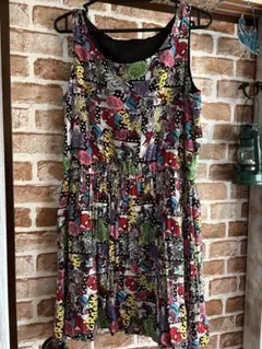 蜘蛛人 漫畫圖案 無袖連衣裙 L尺寸