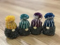 クリスマス　トムテ　ノーム　妖精　サンタクロース　オーナメント　4個セット