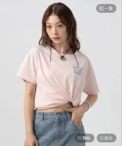 スムースタッチロゴ半袖Tシャツ ピンクのサムネイル