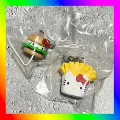 ハローキティ アメリカンデザインめじるしアクセサリー ポテト ハンバーガー 2種