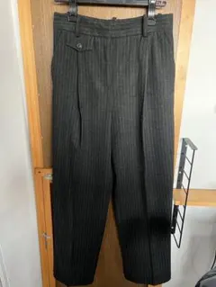 Z aR a ストライプ スラックス 黒とグレー