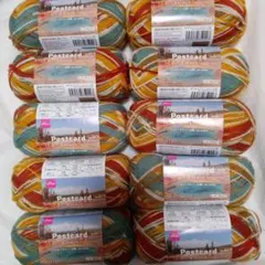 ダイソー　ポストカード　毛糸　イエローストーンの泉