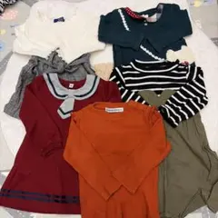 女の子 長袖トップス ワンピース 5点セット まとめ売り サイズ90
