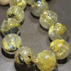 ⭐️別格高級品 太陽 タイチン ゴールド ルチル ブレス 大金運！福徳 