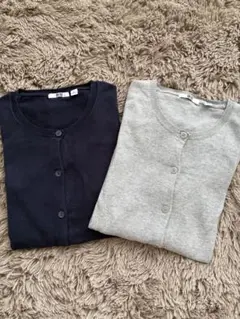 UNIQLO クルーネックカーディガン 2枚セットのサムネイル