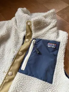 a*e様 gym master フリースベスト アイボリー・ネイビー