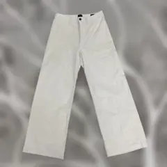 GAP コーデュロイパンツ ワイドレッグ ハイライズ オフホワイト サイズ４