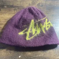Stussy ニット帽 ビーニー パープル