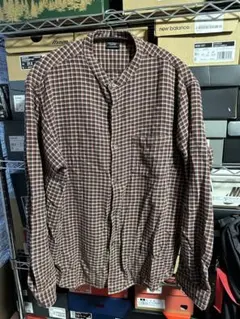 urban research doors バンドカラー ネル チェック シャツ