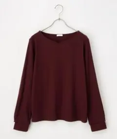 Honeys ハニーズ　ハートネックトップス　ボルドー　M