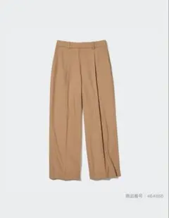 【美品】ユニクロ タックワイドパンツ UNIQLO ベージュ スラックス