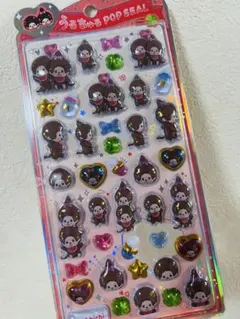 もんちっち　うるちゅるポップシール　赤