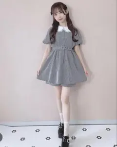 evelyn 襟ギャザーロンパース