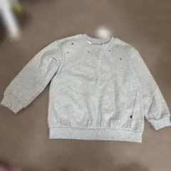 新品◎キムラタン　ノウズ　裏毛トレーナー　120cm アルファベット刺繍　グレー