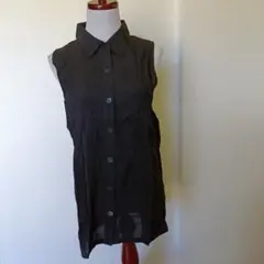 （新品）RUPUAU 黒のノースリーブチュニック M~Lサイズ