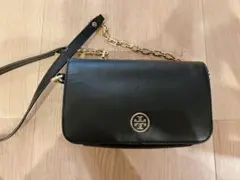 美品　トリーバーチ　ショルダーバッグ　肩掛け　黒　ブラック　チェーン