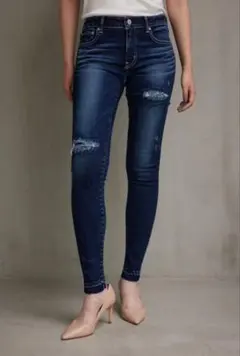 AZUL BY MOUSSY スキニーデニム ダメージ加工 Mのサムネイル