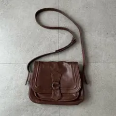 00s Vintage レザー ショルダーバッグ 本革 シティーボーイ Y2Kのサムネイル