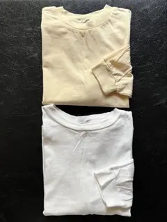 JEJEUNOSITY韓国／七分袖オーバーサイズTシャツ(90)×2点セット