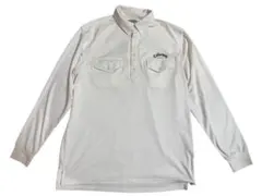 Callaway GOLF キャロウェイ　ホワイト 長袖ポロシャツM