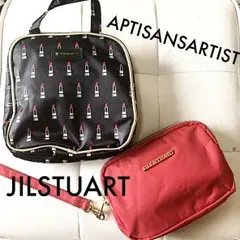 やや使用感あり＊APTISANSARTISTメイクポーチ・JILLダブルポーチ