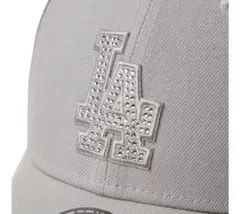 ニューエラ　9FORTY ラインストーン ロサンゼルス　ドジャース グレー