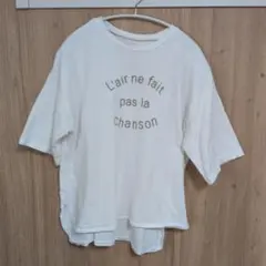 レディース Tシャツ　M〜Lサイズ 白　ロゴTシャツ　薄手