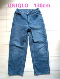 ユニクロ ストレッチ デニム パンツ 長ズボン 130cm