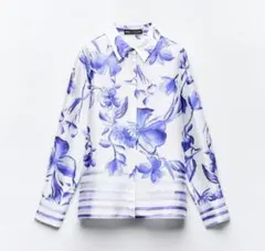 ZARA フラワープリントシャツ