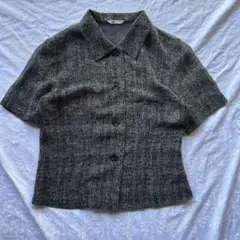 00’s ヴィンテージ アーカイブ テクスチャー半袖シャツジャケット