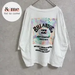 ビラボン　半袖Tシャツ　クロップド丈　バックプリント　ルーズシルエット　コットン