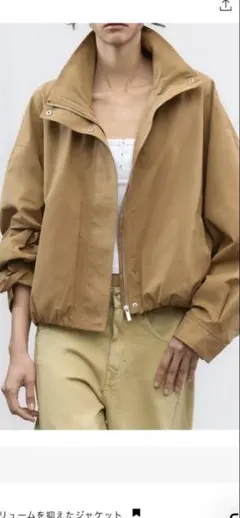 ZARA ボリュームを抑えたジャケット ベージュ