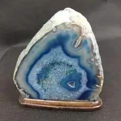 めのう　原石　あお